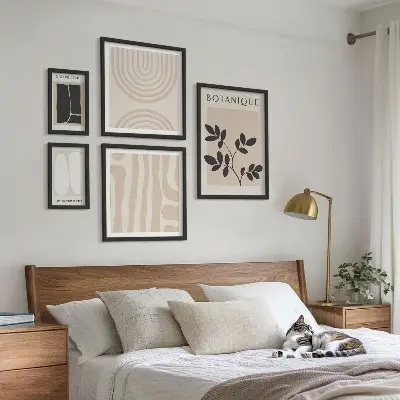 Conjunto de cuadros decorativos con motivos de plantas
