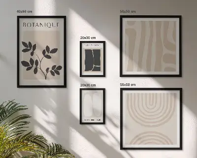 Conjunto de cuadros decorativos con motivos de plantas