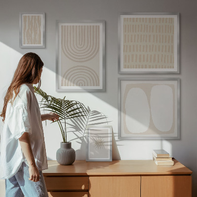 Pared galería de arte Formas abstractas elegantes