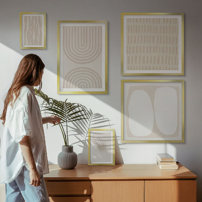 Pared galería de arte Formas abstractas elegantes