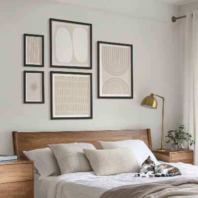 Pared galería de arte Formas abstractas elegantes