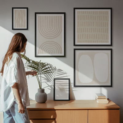 Pared galería de arte Formas abstractas elegantes