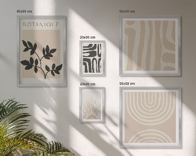 Conjunto de cuadros decorativos Elegantes motivos vegetales en tonos neutros