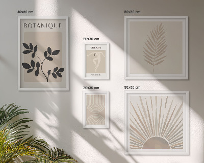 Set de 5 cuadros para salón Elegantes decoraciones florales geométricas