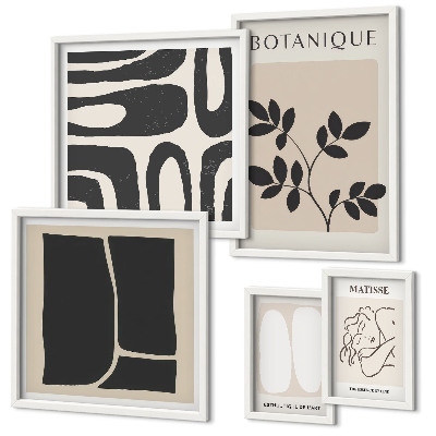 Pared galería de arte Gráficos abstractos de plantas con estilo