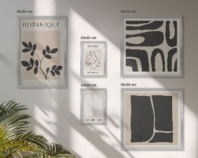 Pared galería de arte Gráficos abstractos de plantas con estilo