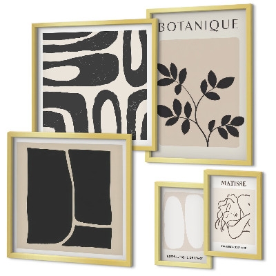 Pared galería de arte Gráficos abstractos de plantas con estilo