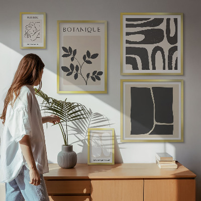 Pared galería de arte Gráficos abstractos de plantas con estilo