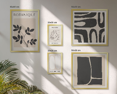 Pared galería de arte Gráficos abstractos de plantas con estilo