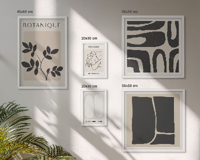 Pared galería de arte Gráficos abstractos de plantas con estilo
