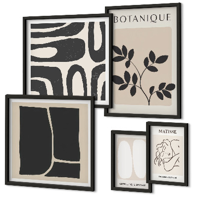 Pared galería de arte Gráficos abstractos de plantas con estilo