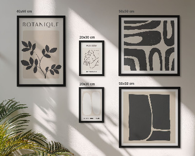 Pared galería de arte Gráficos abstractos de plantas con estilo