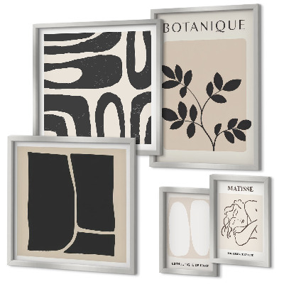 Pared galería de arte Gráficos abstractos de plantas con estilo