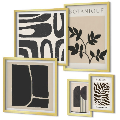 Conjunto de cuadros decorativos Gráficos abstractos de naturaleza con estilo