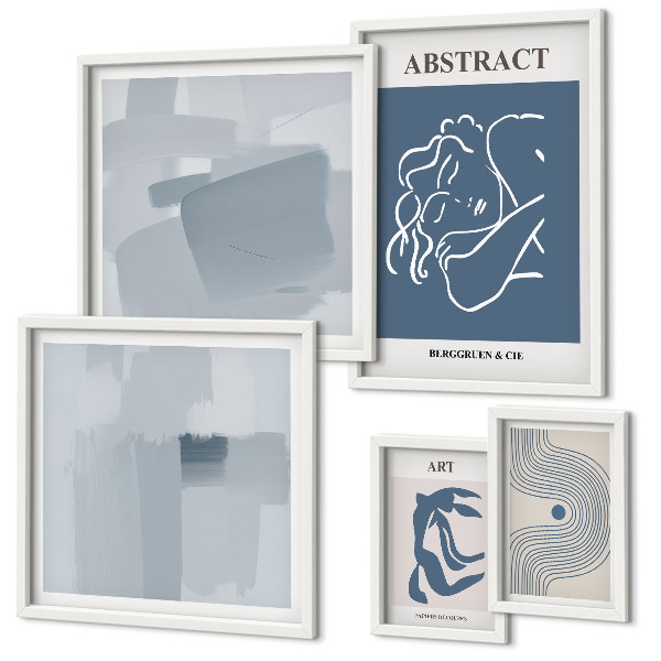 Pared galería de arte Abstracciones minimalistas con estilo