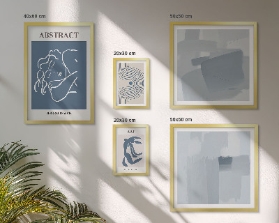 Pared galería de arte Abstracciones minimalistas con estilo