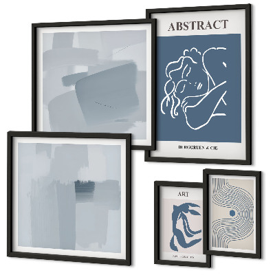 Pared galería de arte Abstracciones minimalistas con estilo