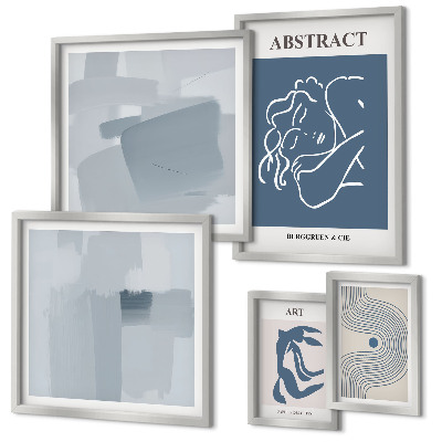 Pared galería de arte Abstracciones minimalistas con estilo