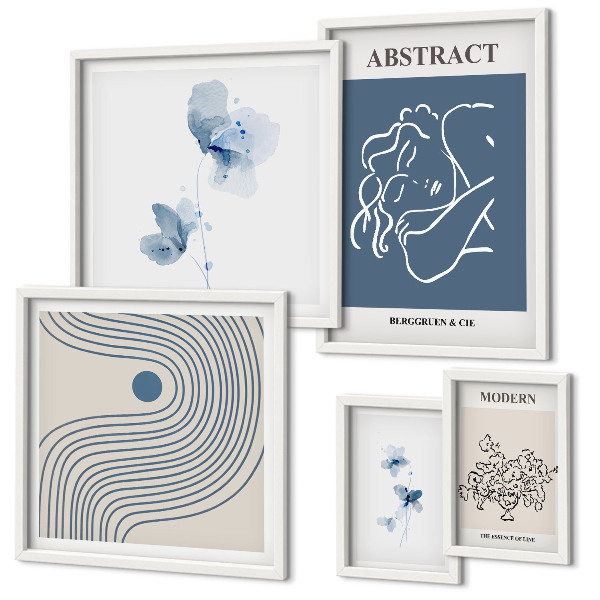 Conjunto de cuadros decorativos Estilo florista abstracto moderno