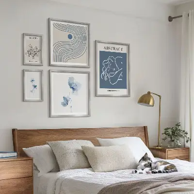 Conjunto de cuadros decorativos con diseño de estilo florista abstracto moderno