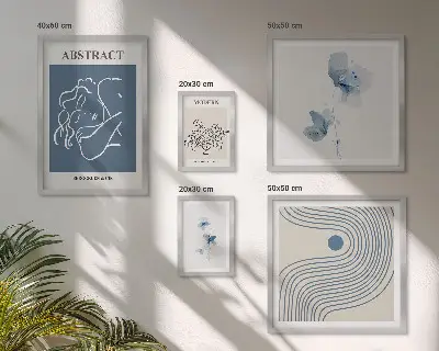 Conjunto de cuadros decorativos con diseño de estilo florista abstracto moderno
