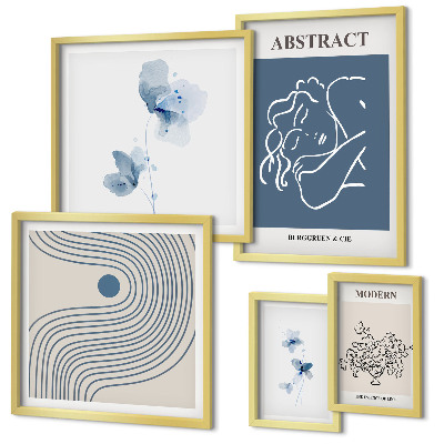 Conjunto de cuadros decorativos Estilo florista abstracto moderno