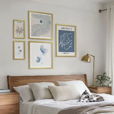 Conjunto de cuadros decorativos con diseño de estilo florista abstracto moderno