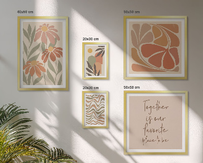 Pared galería de arte Decoraciones elegantes con flores naturales