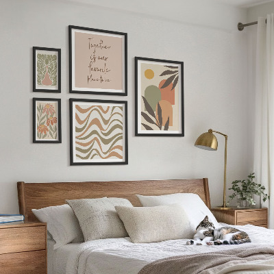 Conjunto de cuadros decorativos Decoraciones con plantas en tonos pastel con mucho estilo