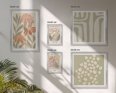 Conjunto de cuadros decorativos Estampados florales Londres París boho