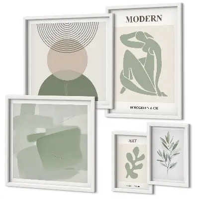 Conjunto de cuadros decorativos con diseño de abstracción moderna
