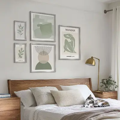 Conjunto de cuadros decorativos con diseño de abstracción moderna