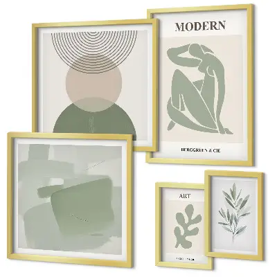 Conjunto de cuadros decorativos con diseño de abstracción moderna