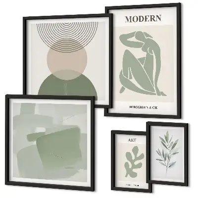 Conjunto de cuadros decorativos con diseño de abstracción moderna