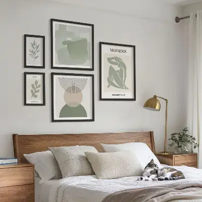 Conjunto de cuadros decorativos con diseño de abstracción moderna