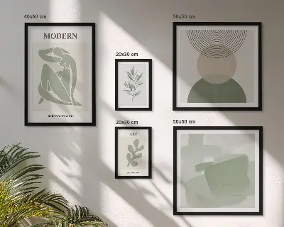 Conjunto de cuadros decorativos con diseño de abstracción moderna