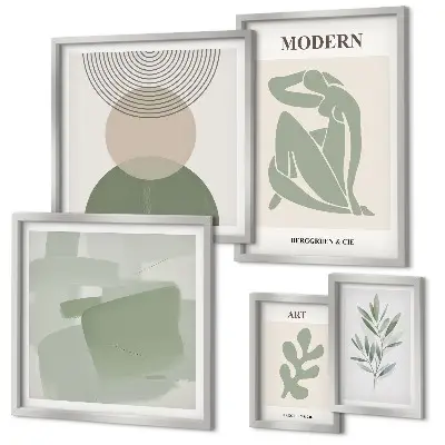 Conjunto de cuadros decorativos con diseño de abstracción moderna