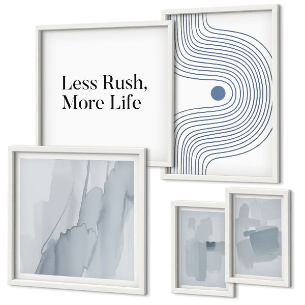 Set de 5 cuadros para salón Gráficos minimalistas modernos