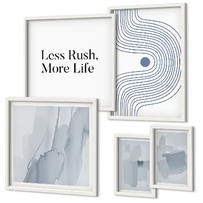 Set de 5 cuadros para salón Gráficos minimalistas modernos