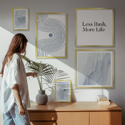 Set de 5 cuadros para salón Gráficos minimalistas modernos