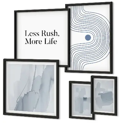 Set de 5 cuadros para salón con diseños gráficos minimalistas modernos