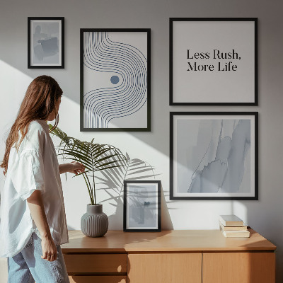 Set de 5 cuadros para salón Gráficos minimalistas modernos