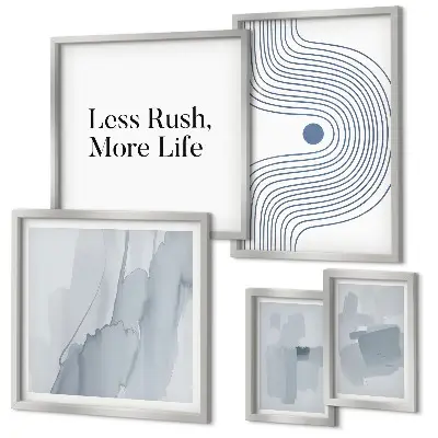 Set de 5 cuadros para salón con diseños gráficos minimalistas modernos