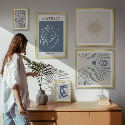 Pared galería de arte Geometría abstracta elegante