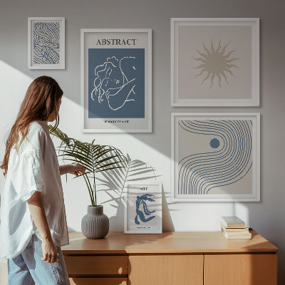 Pared galería de arte Geometría abstracta elegante