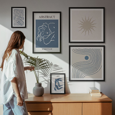 Pared galería de arte Geometría abstracta elegante