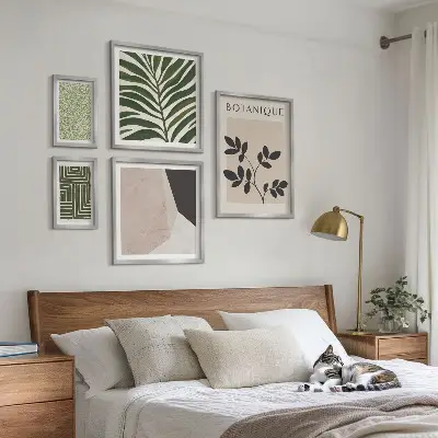 Conjunto de cuadros decorativos con inspiraciones modernas de plantas