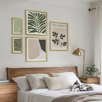 Conjunto de cuadros decorativos con inspiraciones modernas de plantas