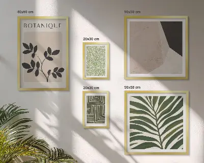 Conjunto de cuadros decorativos con inspiraciones modernas de plantas