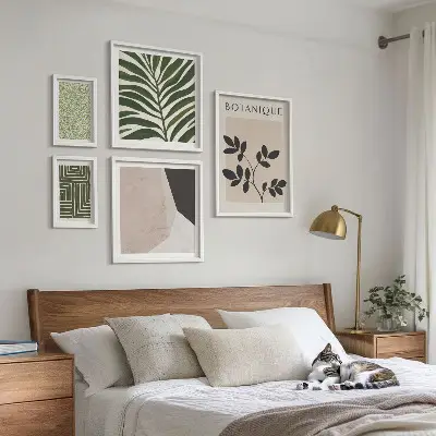 Conjunto de cuadros decorativos con inspiraciones modernas de plantas